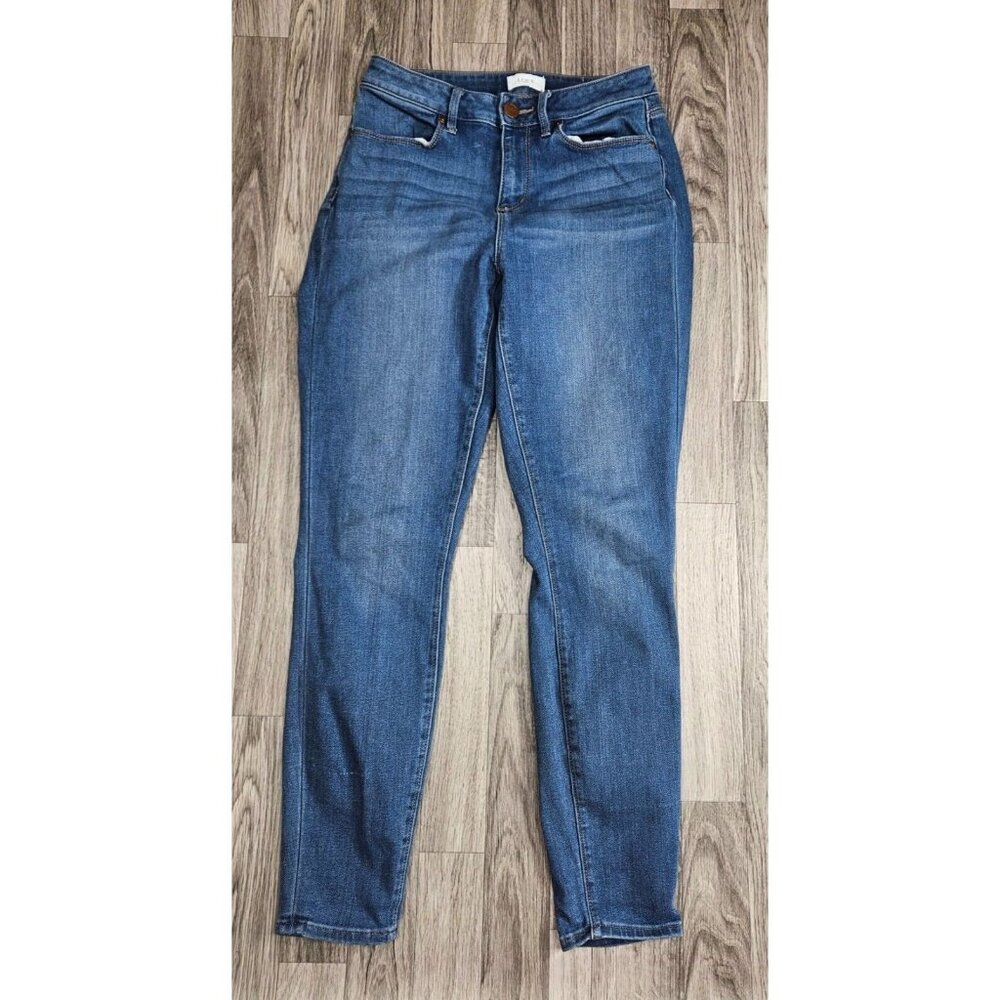 Loft Outlet Womens‎ Size 4 High Rise Curvy Skinny Whiskered Denim Jeans Leggings